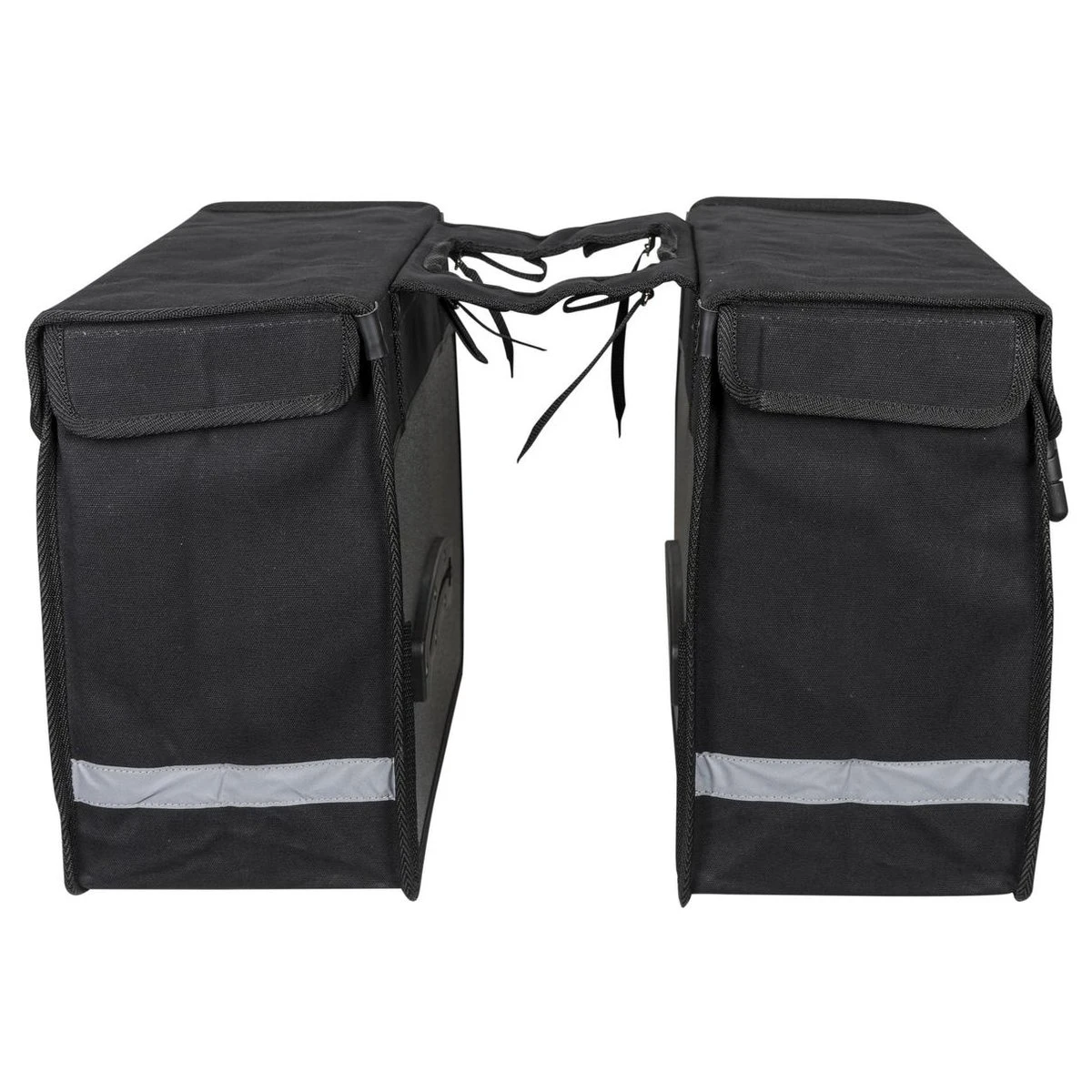 FastRider Canvas 94 Dubbele Fietstas - Bevat Snelsluitingen, Uitsparing Voor Snelbinders En LED Verlichting - Reflectiestrepen - 56 Liter - Zwart 2 FastRider Canvas 94 Dubbele Fietstas - Bevat Snelsluitingen, Uitsparing Voor Snelbinders En LED Verlichting - Reflectiestrepen - 56 Liter - Zwart – Image 2