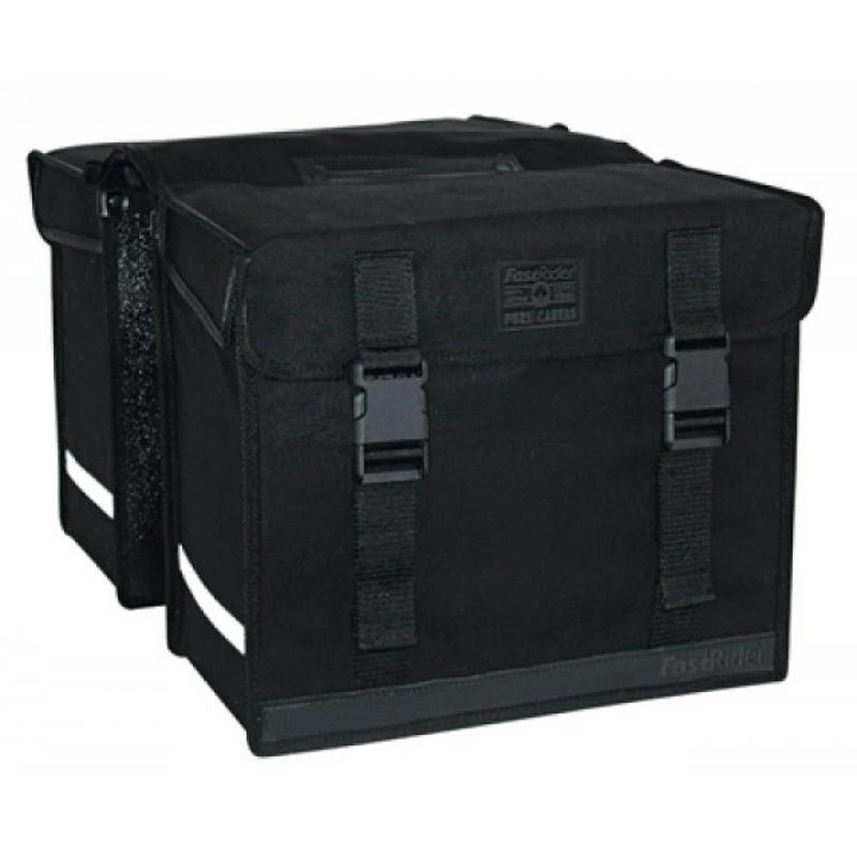 FastRider Canvas 94 Dubbele Fietstas - Bevat Snelsluitingen, Uitsparing Voor Snelbinders En LED Verlichting - Reflectiestrepen - 56 Liter - Zwart 5 FastRider Canvas 94 Dubbele Fietstas - Bevat Snelsluitingen, Uitsparing Voor Snelbinders En LED Verlichting - Reflectiestrepen - 56 Liter - Zwart – Image 5