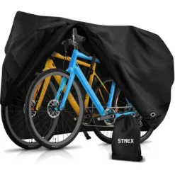 Strex Fietshoes Universeel Voor Alle Fietsen - Waterdicht Ultra Sterk Oxford - Fiets Hoes Voor 1/2 Fietsen - Incl. Opbergzak