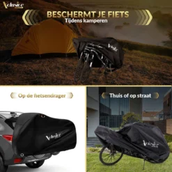 Xclusive-lifestyle® Fietshoes XXL - Universeel - 1 Of 2 Fietsen - Ultra Oxford 420D Zeer Sterk En Extra Dik - Bakfietshoes - Fietscover - Waterdichte PU Coating - Met Opbergtas En Zadelhoes -Velo Pour Tous 1200x1200 733