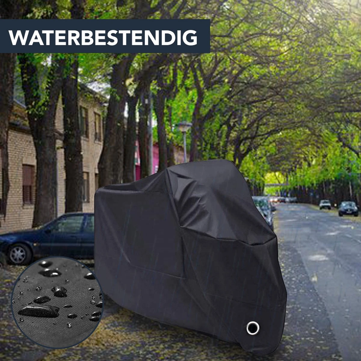 Achaté Fietshoes Universeel Voor Alle Fietsen En Scooters - Waterdicht 420D Oxford - Fiets Hoes Voor 1 Fiets - Incl. Opbergzak 6 Achaté Fietshoes Universeel Voor Alle Fietsen En Scooters - Waterdicht 420D Oxford - Fiets Hoes Voor 1 Fiets - Incl. Opbergzak – Image 6