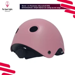 Kinderfietshelm Pro Sport Lights - Skate Fietshelm Voor Kinderen - Matt Roze Pink - Kinderhelm 50 - 56 Cm -Velo Pour Tous 1200x1200 932