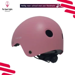 Kinderfietshelm Pro Sport Lights - Skate Fietshelm Voor Kinderen - Matt Roze Pink - Kinderhelm 50 - 56 Cm -Velo Pour Tous 1200x1200 933