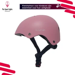 Kinderfietshelm Pro Sport Lights - Skate Fietshelm Voor Kinderen - Matt Roze Pink - Kinderhelm 50 - 56 Cm -Velo Pour Tous 1200x1200 935