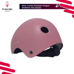Kinderfietshelm Pro Sport Lights - Skate Fietshelm Voor Kinderen - Matt Roze Pink - Kinderhelm 50 - 56 Cm -Velo Pour Tous 1200x1200 937