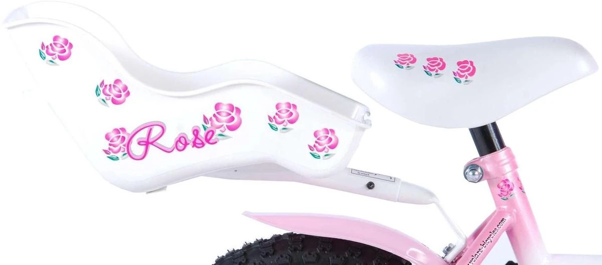 Volare Rose Kinderfiets - Meisjes - 14 Inch - Roze Wit - 95% Afgemonteerd 11 Volare Rose Kinderfiets - Meisjes - 14 Inch - Roze Wit - 95% Afgemonteerd – Image 11