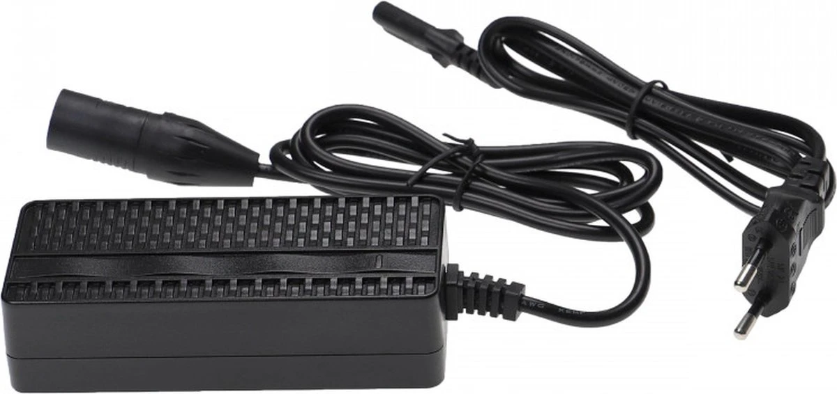 Oplader Voor E-bike - Voor 36V Accu's - 42V - 1,35A - 60W - 3-Pins Aansluiting - Zwart 3 Oplader Voor E-bike - Voor 36V Accu's - 42V - 1,35A - 60W - 3-Pins Aansluiting - Zwart – Image 3