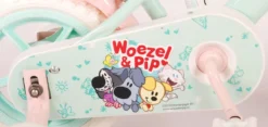 Volare Woezel & Pip Kinderfiets - Meisjes - 10 Inch - Mint Blauw/Roze - Doortrapper -Velo Pour Tous 1200x570