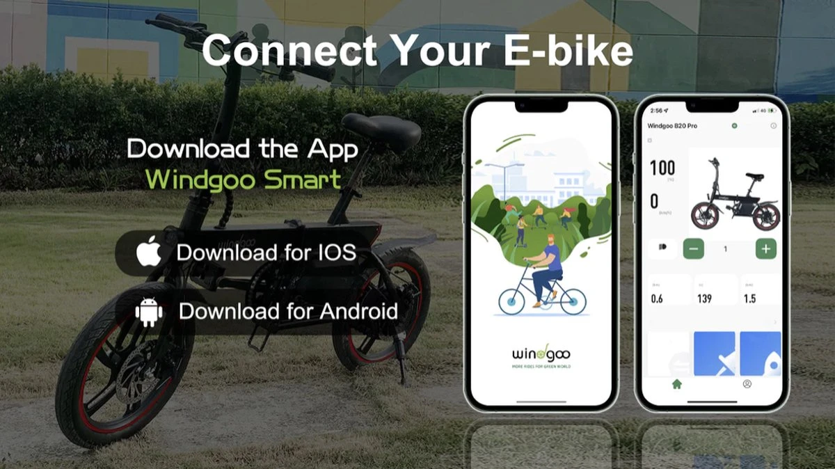 Merkloos Windgoo B20 PRO - E Bike - Elektrische Fiets - 16 Inch - 250W - 7.8Ah Batterij - Max. 25km/u - Zwart - Incl. GSM Houder 5 Merkloos Windgoo B20 PRO - E Bike - Elektrische Fiets - 16 Inch - 250W - 7.8Ah Batterij - Max. 25km/u - Zwart - Incl. GSM Houder – Image 5