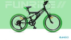 Amigo Fun Ride - Mountainbike 20 Inch - Voor Jongens En Meisjes - Met 7 Versnellingen - Zwart/Groen -Velo Pour Tous 1200x674 8
