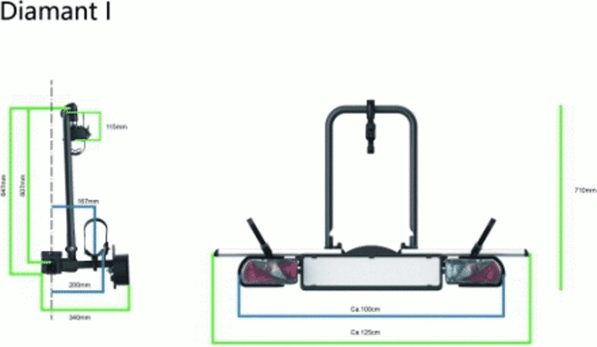 Pro User Diamant 1 - Auto Fietsdragers - Zilver 2 Pro User Diamant 1 - Auto Fietsdragers - Zilver – Image 2