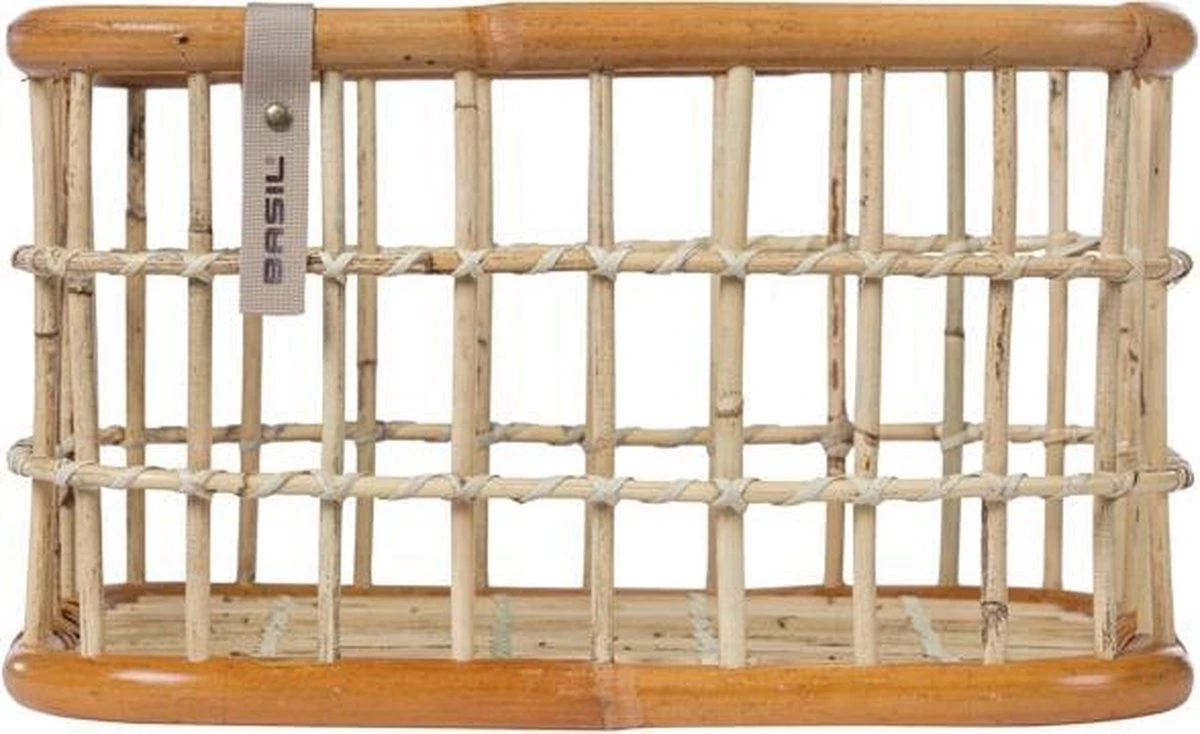 Basil Green Life Fietsmand L - Voor - Ecologisch Rotan - Large - Bruin - 30 Liter 2 Basil Green Life Fietsmand L - Voor - Ecologisch Rotan - Large - Bruin - 30 Liter – Image 2