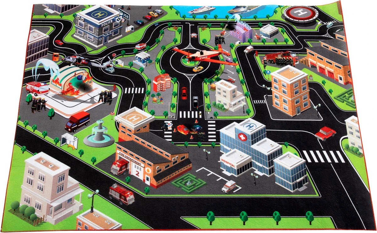 Speelkleed Brandweer Met Auto 1 Speelkleed Brandweer Met Auto