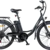 Myatu E-bike 26 Inch City Pedelec Voor Dames En Heren, Elektrische Fiets Met 12,5Ah Accu, 6 Versnellingen Shimano, Derailleur Versnellingen, Achter Motor 250 W-Zwart