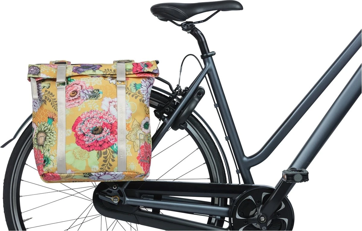 Basil Bloom Field Dubbele Fietstas - 28-35 Liter - Geel 3 Basil Bloom Field Dubbele Fietstas - 28-35 Liter - Geel – Image 3