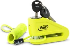 VINZ Baretti Schijfremslot / Motorslot ART4 - Fluor Geel