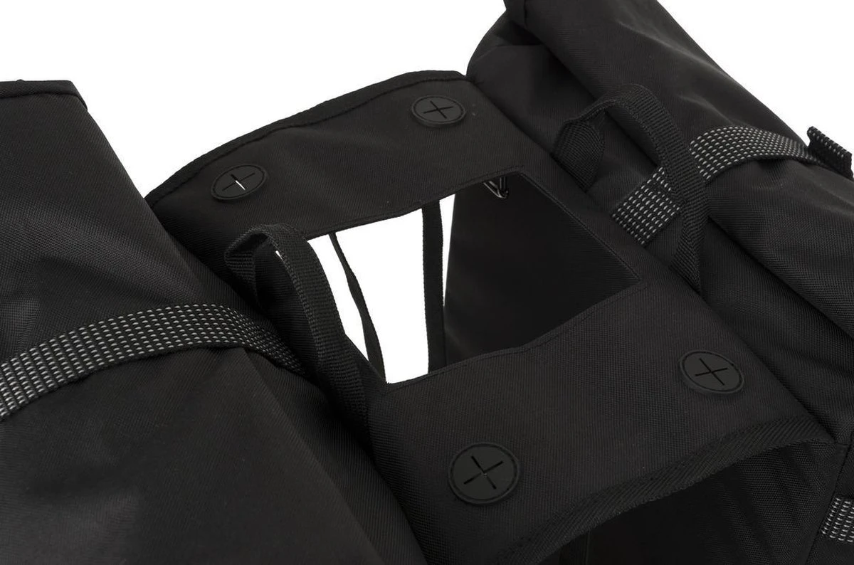 AGU Trend H2O Roll-Top Dubbele Fietstas Urban Zwart - 28 L 7 AGU Trend H2O Roll-Top Dubbele Fietstas Urban Zwart - 28 L – Image 7