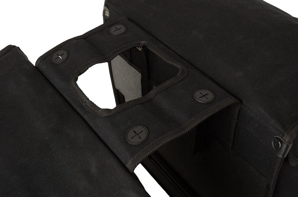 Fastrider Canvas Hybride 93 Dubbele Fietstas Zwart - 41L 4 Fastrider Canvas Hybride 93 Dubbele Fietstas Zwart - 41L – Image 4