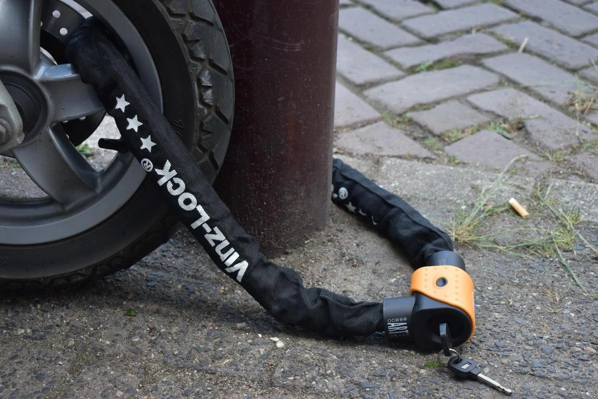 VINZ Jannu ART 3 Kettingslot 150 Cm / Fietsslot / Scooterslot / Motorslot 5 VINZ Jannu ART 3 Kettingslot 150 Cm / Fietsslot / Scooterslot / Motorslot – Image 5