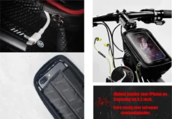 Levevis: Frame Fietstas - Mobielhouder - Telefoonhouder Fiets - MTB Zadeltas -elektrische Fietsen - Waterdicht- Mobiel Houder Tot 6.8 Inch -160ml - Zwart -Velo Pour Tous 1200x829 5