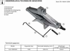 ProPlus Schaarkrik Met Handslinger Grijs - 1 Ton -Velo Pour Tous 1200x868 6