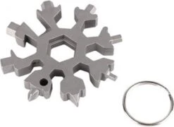 Merkloos VADERDAG TIP18-in-1 Multi Tool |Sneeuwvlok Sleutelhanger| Moersleutel | Draagbare Universele Tool |Schroevendraaier | Cadeau Tip | Vaderdag Cadeau | Vaderdag