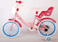 Volare Disney Princess Kinderfiets - Meisjes - 16 Inch - Roze Blauw - Twee Handremmen -Velo Pour Tous 1200x877