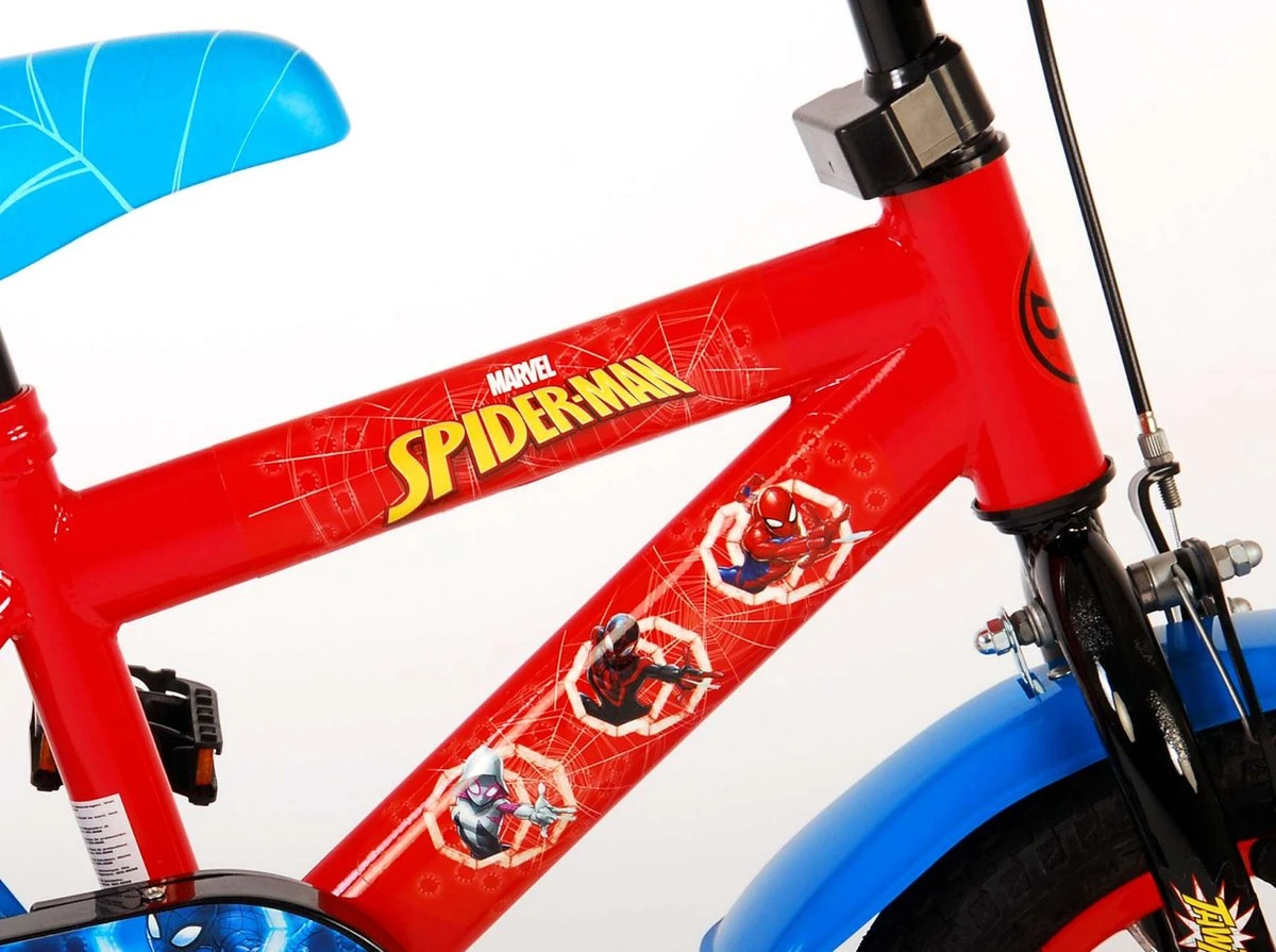 Volare Spider-Man Kinderfiets - Jongens - 12 Inch - Blauw/Rood 9 Volare Spider-Man Kinderfiets - Jongens - 12 Inch - Blauw/Rood – Image 9