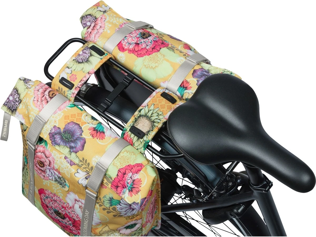 Basil Bloom Field Dubbele Fietstas - 28-35 Liter - Geel 2 Basil Bloom Field Dubbele Fietstas - 28-35 Liter - Geel – Image 2
