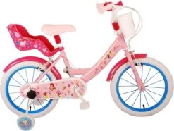 Volare Disney Princess Kinderfiets - Meisjes - 16 Inch - Roze Blauw - Twee Handremmen -Velo Pour Tous 1200x902 4