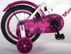 Volare Heart Cruiser Kinderfiets - Meisjes - 12 Inch - Wit Paars -Velo Pour Tous 1200x912