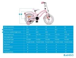 Amigo Lovely Meisjesfiets - Kinderfiets 14 Inch - Roze -Velo Pour Tous 1200x920 26