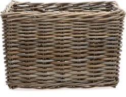 New Looxs Brisbane Large Fietsmand Voordrager - 39 Liter - Rotan - Grijs