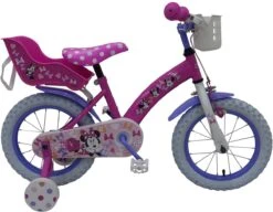Volare Disney Minnie Cutest Ever! - Kinderfiets - Meisjes - 14 Inch - Roze -Velo Pour Tous 1200x934