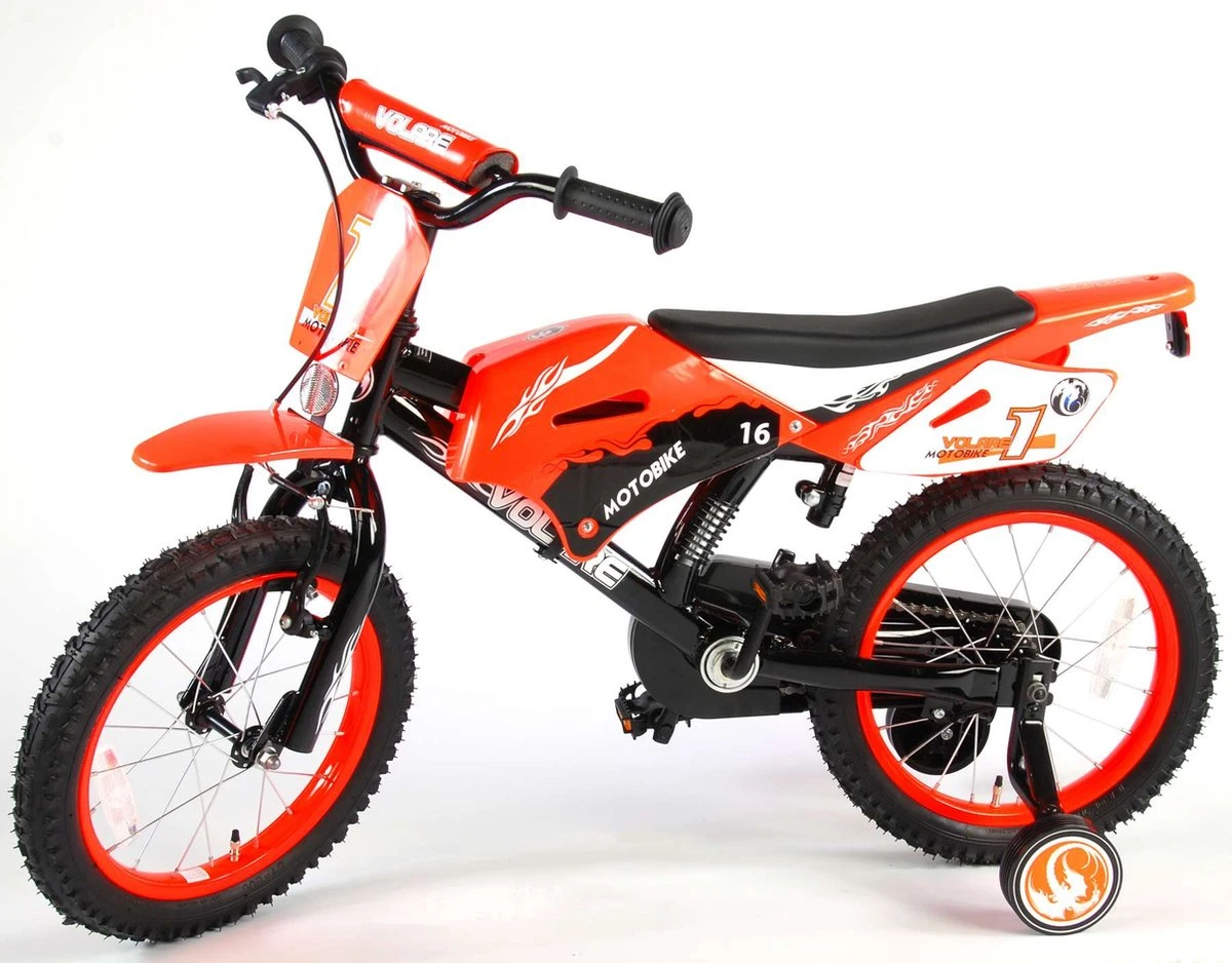 Volare Motorbike Kinderfiets - Jongens - 16 Inch - Oranje - 95% Afgemonteerd 13 Volare Motorbike Kinderfiets - Jongens - 16 Inch - Oranje - 95% Afgemonteerd – Image 13