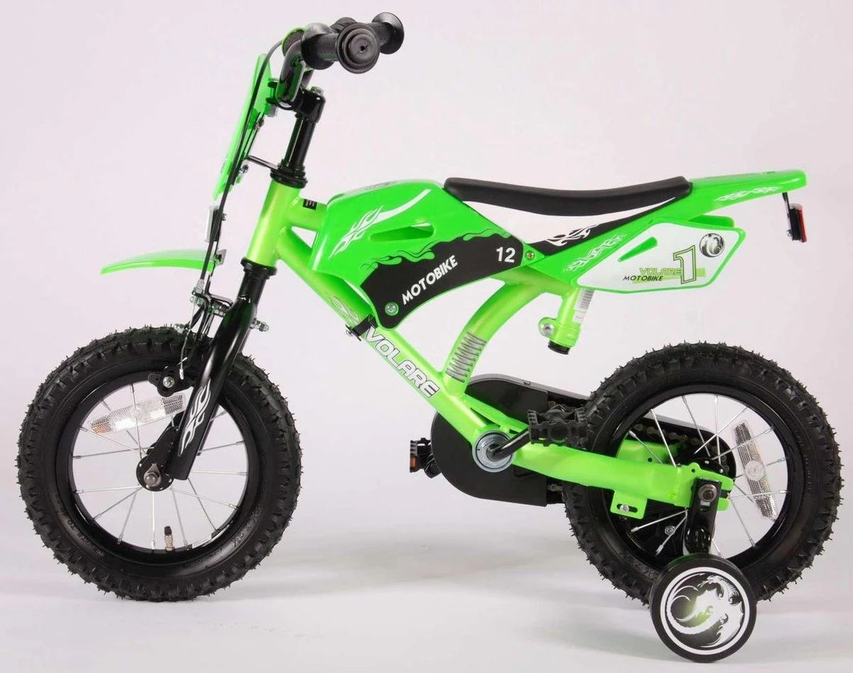 Volare Motobike Kinderfiets - Jongens - 12 Inch - Groen - 95% Afgemonteerd 14 Volare Motobike Kinderfiets - Jongens - 12 Inch - Groen - 95% Afgemonteerd – Image 14