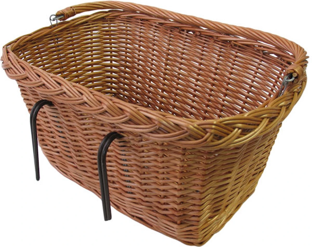 Basil Davos Fietsmand - Voor Of Achter - Riet - Inclusief Haken - Bruin 4 Basil Davos Fietsmand - Voor Of Achter - Riet - Inclusief Haken - Bruin – Image 4