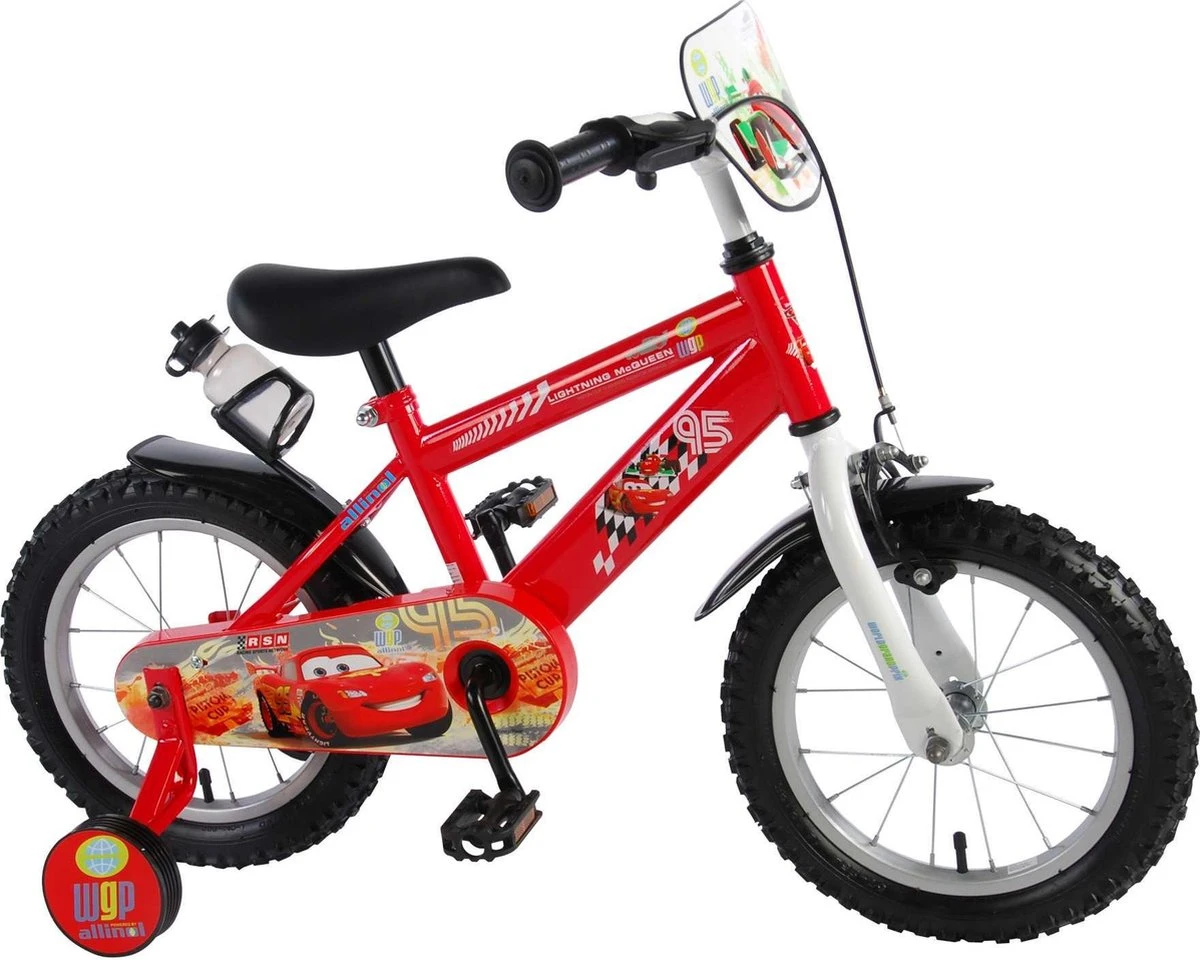 Volare Disney Cars Kinderfiets - Jongens - 14 Inch - Rood 2 Volare Disney Cars Kinderfiets - Jongens - 14 Inch - Rood – Image 2