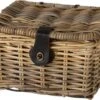 Fastrider Sera Rotan Fietsmand - Naturel - 8L - Handgemaakt - Met Klep