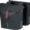 Basil City Dubbele Fietstas - Zwart - 32 Liter