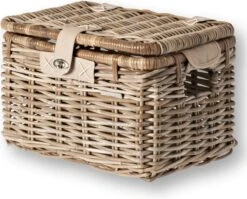 Basil Denton Fietsmand M - Voor - Rotan - Grijs - Medium -Velo Pour Tous 1200x967 5