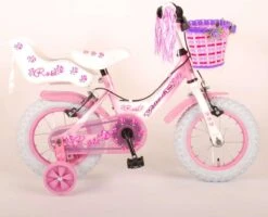 Volare Rose Kinderfiets - Meisjes - 12 Inch - Roze - 2 Handremmen -Velo Pour Tous 1200x973