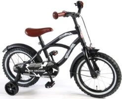 Volare Black Cruiser Kinderfiets - Jongens - 14 Inch - Zwart - 95% Afgemonteerd -Velo Pour Tous 1200x982