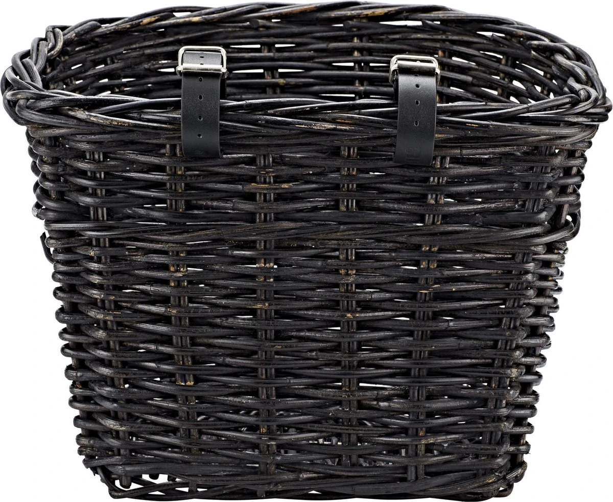 Basil Darcy L Fietsmand - Voor - Rotan - Inclusief Riempjes - Zwart Melee 4 Basil Darcy L Fietsmand - Voor - Rotan - Inclusief Riempjes - Zwart Melee – Image 4
