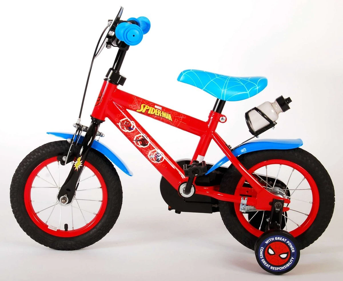 Volare Spider-Man Kinderfiets - Jongens - 12 Inch - Blauw/Rood 12 Volare Spider-Man Kinderfiets - Jongens - 12 Inch - Blauw/Rood – Image 12