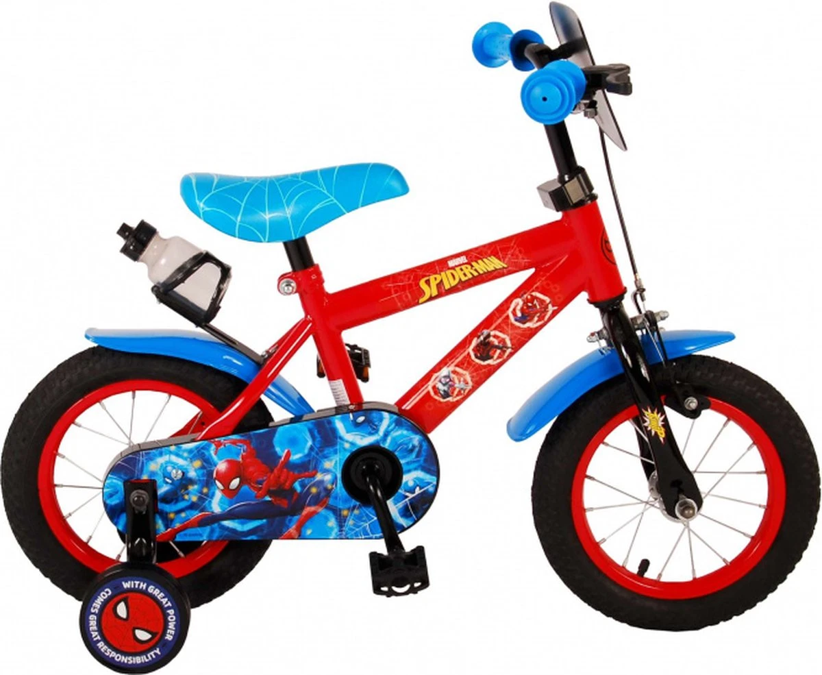 Volare Spider-Man Kinderfiets - Jongens - 12 Inch - Blauw/Rood 17 Volare Spider-Man Kinderfiets - Jongens - 12 Inch - Blauw/Rood – Image 17