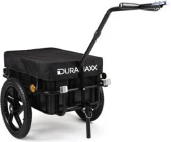 DURAMAXX Big Mike Fietskar - Fietsaanhanger - 70 Liter - Zwart