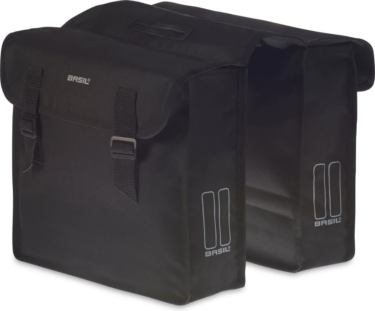 Basil Mara Dubbele Fietstas - Zwart - 26 Liter 1 Basil Mara Dubbele Fietstas - Zwart - 26 Liter