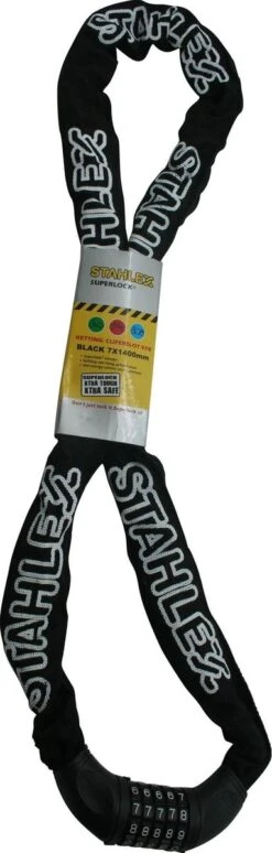 Stahlex Ketting - Cijferslot Type 978 - 7 X 1400 Mm - Zwart