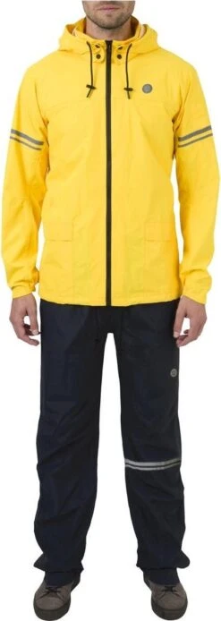 AGU Original Regenpak Essential - Geel/Zwart - XXL - Dames & Heren - Waterdicht & Ademend -Velo Pour Tous 427x1200 2